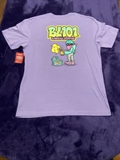Baseball 101 Lifestyle T Shirt Spray Paint Lavender Size Large NWT Fast Shipping