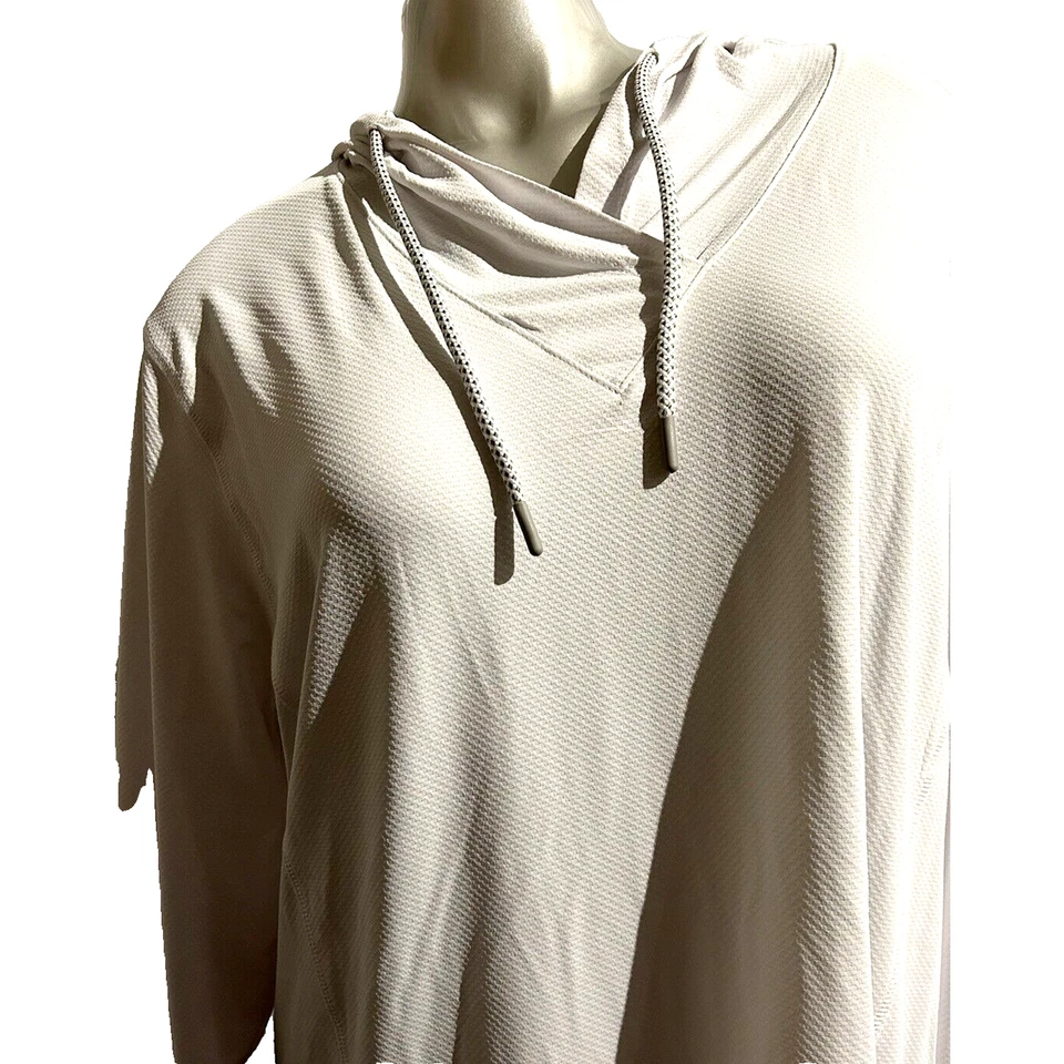 NUEVO CON ETIQUETAS Para Mujer Free Country Marfil Blanco Pullover Sudadera con Capucha Chaqueta Protección Solar 2X 24 22 Foto 3 de 4
