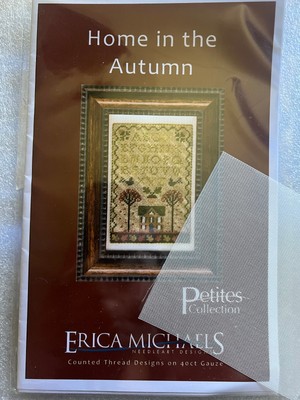 Erica Michaels- Home in the Autumn chart and silk gauze