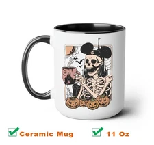 Halloween Skeleton Coffee Spooky Pumpkin Skull Mug
