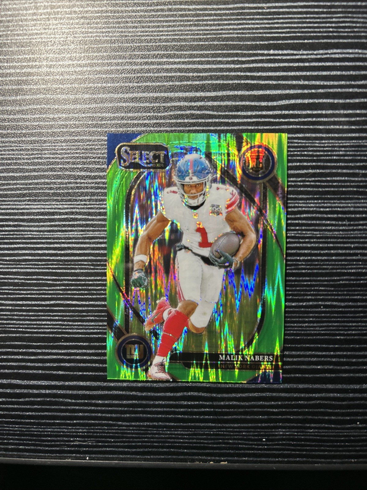 2024 Panini Select - Club Level Malik Nabers #220 Neon Green Shock Prizm /499