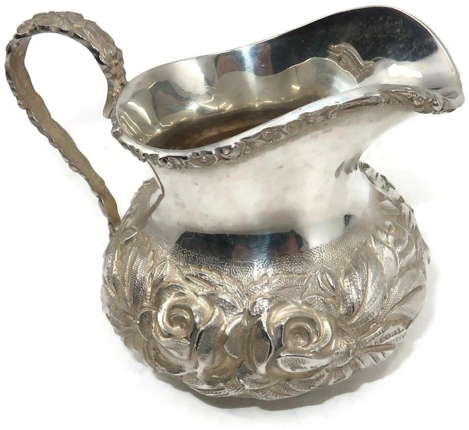 Stieff Plata de Ley STIEFF ROSE, Sin Monograma, Mini Crema, 3" Foto 2 de 4