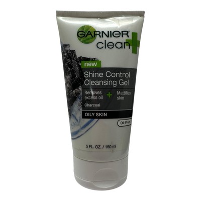 Garnier Clean + Shine Control Cleansing Gel for Oily Skin 5 oz Charcoal Oil Free