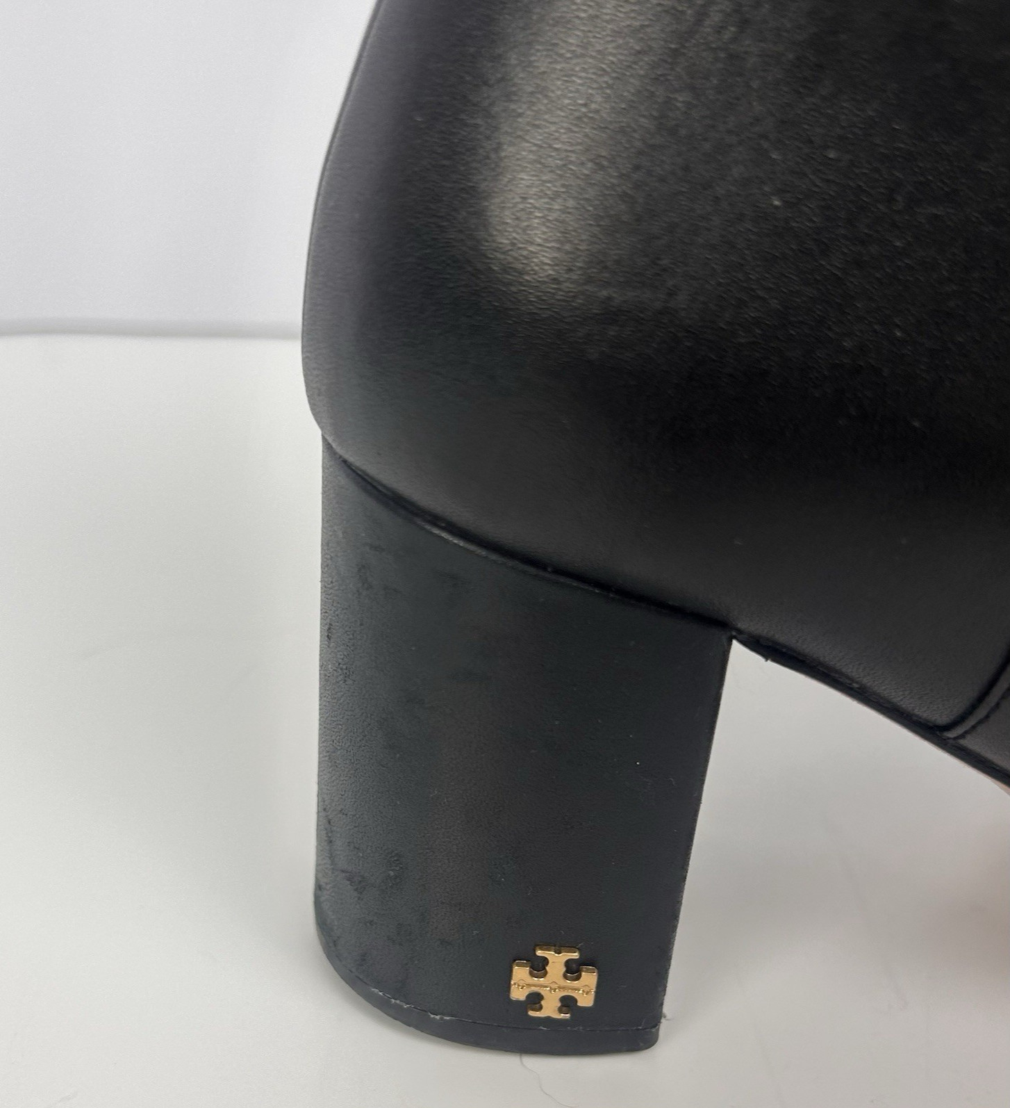 Tory Burch Black Leather Ankle Booties Size 6.5M classic style thumbnail 6