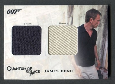 2009 James Bond Archives DANIEL CRAIG as JAMES BOND - DUAL WARDROBE SWATCH #/600