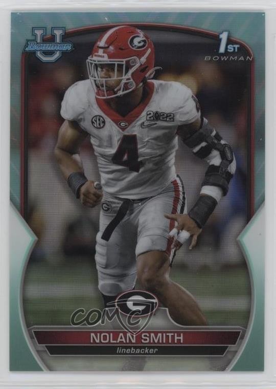 2022 Bowman U Chrome Aqua Refractor 251/299 Nolan Smith #33 15ik