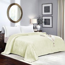 Large Fleece Blanket Sofa Bed Mink Throw Faux Fur Blankets Single Double King