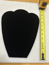 Black Velvet Necklace Chain Jewelry Display Holder Padded Neckform Easel Stand