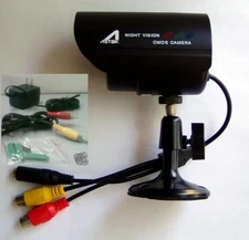 Wired Surveillance mini Color Camera + 100FT Cable + Power Supply Complete Set