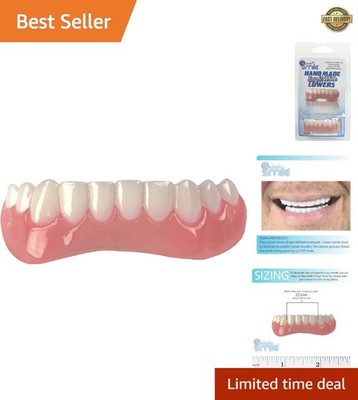 Custom Fit Bright White Lower Veneer - Easy Home Application for Flawless Smiles