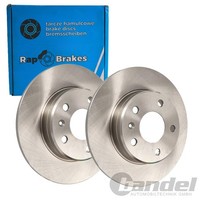 2X RAP Brakes Bremsscheiben Ø264Mm Voll Hinten Passend FüR Opel Zafira | R-D0987