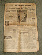 The Hartford Courant newspaper sports sec June 10 1973 Secretariat triple crown