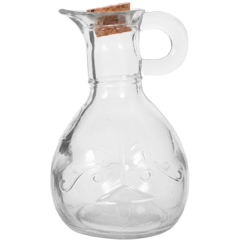  Bottle Container Condiment with Handle Oil Vinegar Dispenser Set