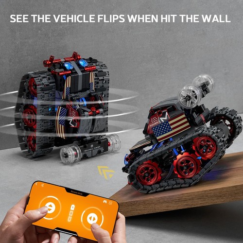 STEM Building Toys 4 in 1 Robot Car Remote APP Control Creative Gifts 6-12 - Picture 4 of 7