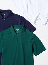 UNIQLO x ROGER FEDERER XS-4XL Dry-EX Half-Zip Polo Shirt Men 3 Colors 482306 NWT