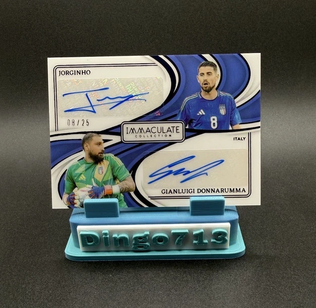 2024-25 Panini Immaculate Soccer Dual Auto Jorginho/Gianluigi 08/25 Italy