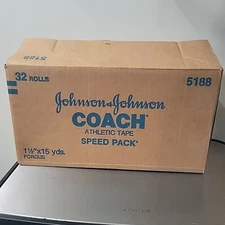 COACH Porous Athletic Tape 1.5"x15Yds -32- Speed Pack Johnson & Johnson NOS