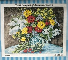 Orchidea Printed Needlepoint canvas for halfstitch without Floss 40x50 Cm