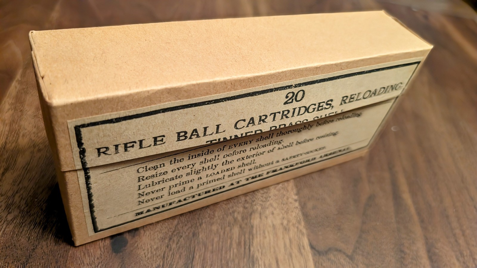 Cartridge Box: .45-70 Springfield Rifle, 20 Round, 500gr Size with Late Label