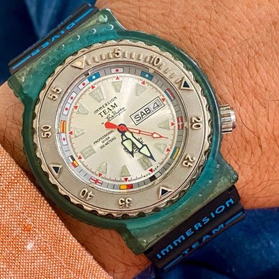 Immersion by Enzo Mallorca Diver Quartz Vintage Banner Uhr Nr. 42mm