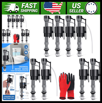 Adjustable Toilet Fill Valve Replacement Kit Quiet Universal 8-13 in G15/16