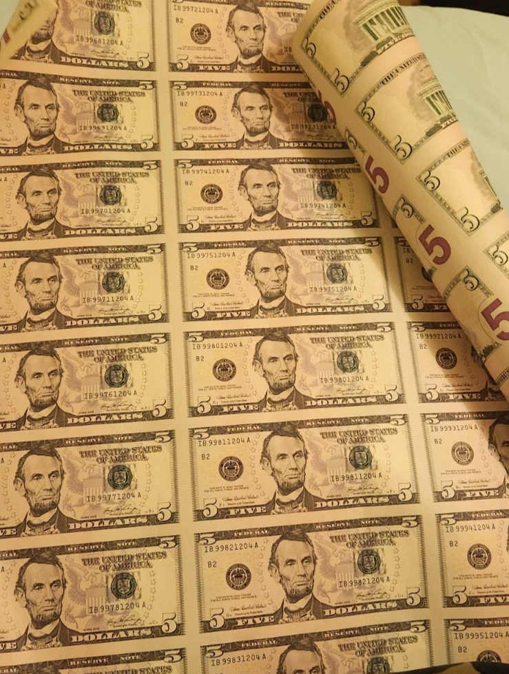 Uncirculated Uncertified $5 US Small Size Paper Money Notes for