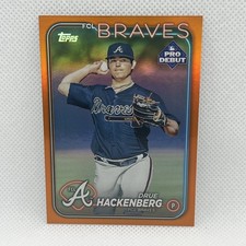 2024 Topps Chrome Pro Debut Drue Hackenberg Orange /25 Atlanta Braves 