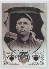 2014 Panini Hall of Fame Green Red 40/50 Mordecai Brown #22 HOF Shield w1s