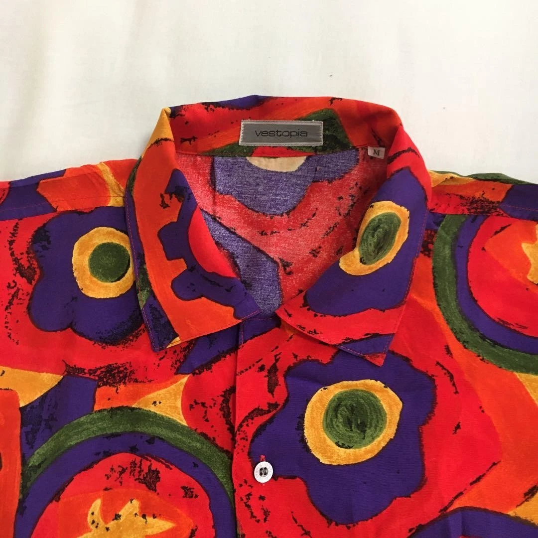 Vestopia Aloha Shirt Rayon 100% Size M Men's Fashion Top image 2