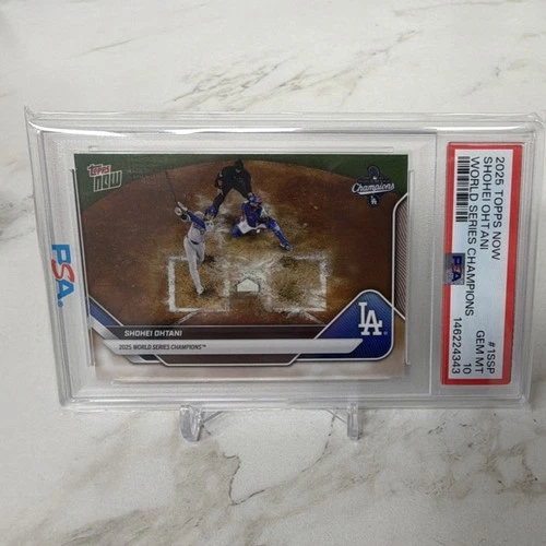 Topps 2025 Now Shohei Ohtani Dodgers WS Champs WS-1SSP Short Print PSA 10