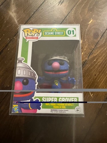 Funko Pop! Sesame Street #01 Super Grover Vaulted Vinyl Figure W Protector