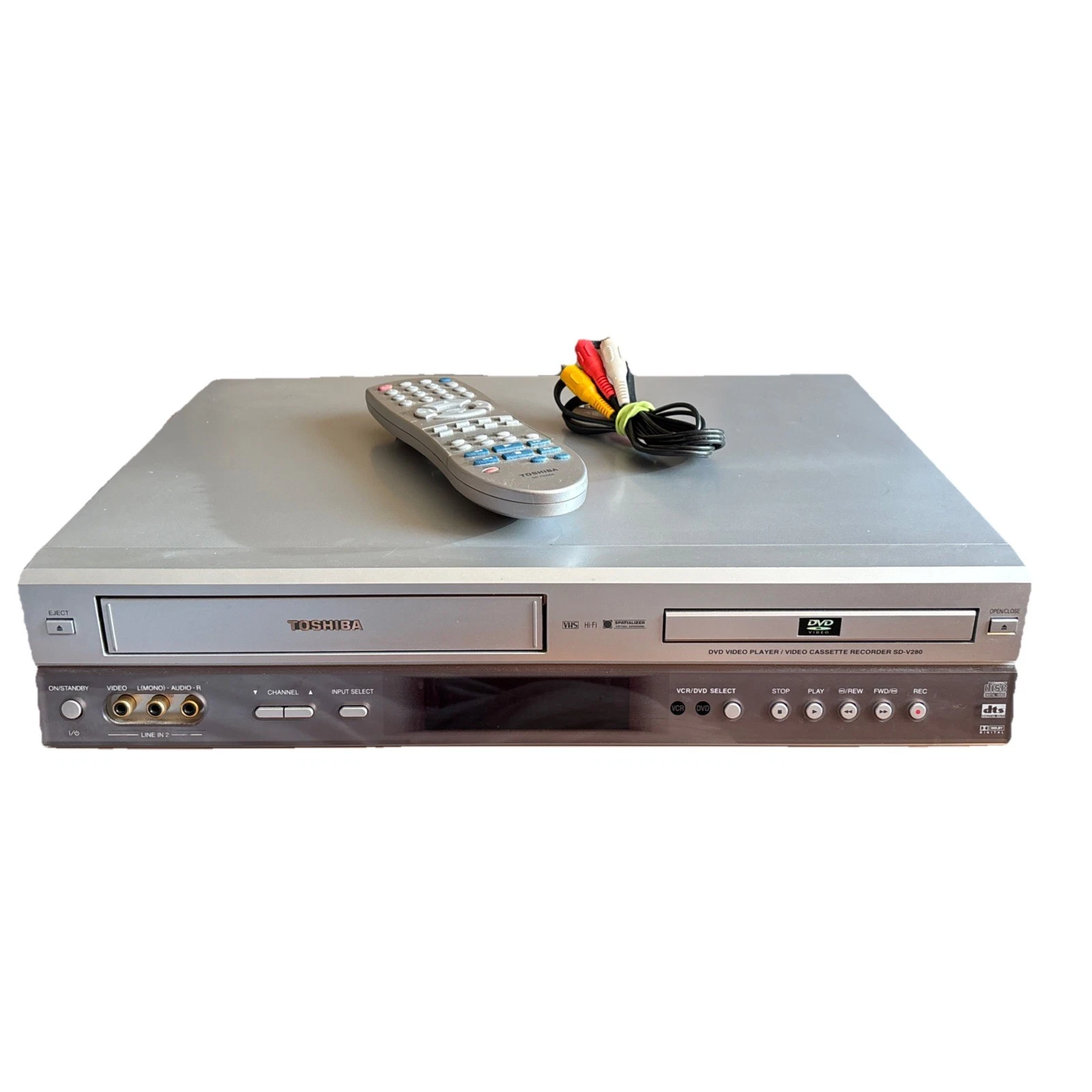 Toshiba SD-V280UA DVD VCR Combo VHS Recorder Player w/ Remote Fully Tested Works