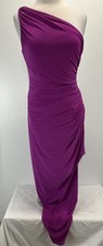 Lauren Ralph Lauren One Shoulderjersey Evening Dress Women’s 14 Fuchsia Stretch