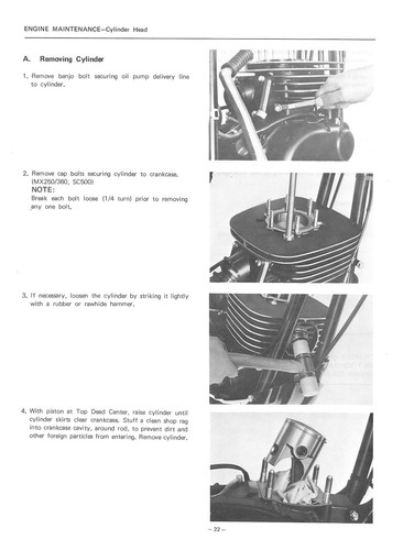YAMAHA Workshop Manual MX100 MX125 MX175 1974 Service MX175A MX125A MX100A - Picture 3 of 5