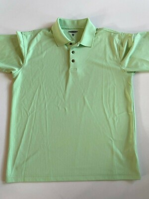 Pebble Beach Golf Polo Shirt Men's Medium Performance Lime Green