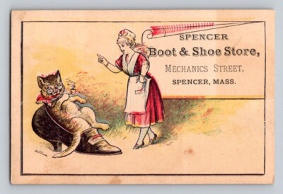 Fantasy Spencer Boot Shoe Store Cat Smoking Pipe Anthropomorphic Spencer P33