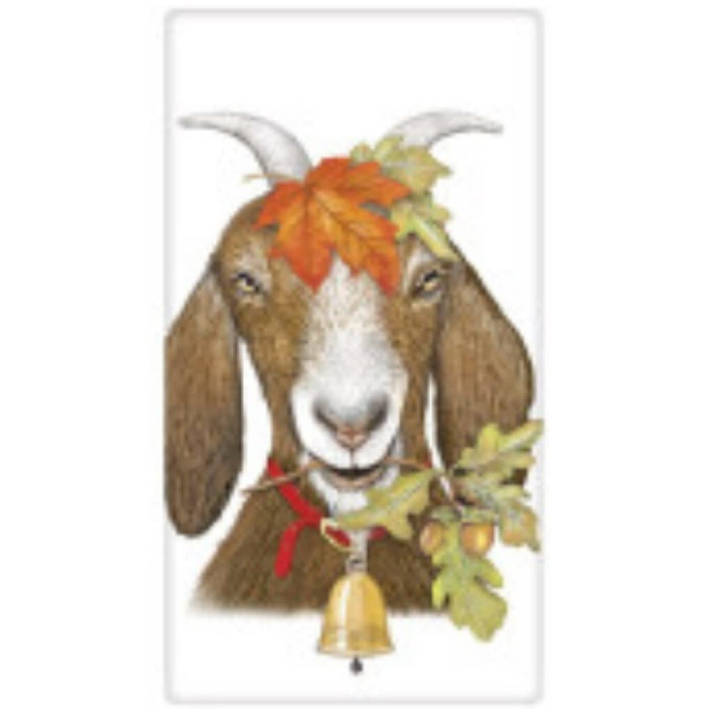 Mary Lake-Thompson BT844 Fall Leaves Goat Flour Sack Towel