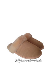 NEW WOMENS UGG SCUFFETTE WAVY PEACH FUZZ SLIP ON SLIPPERS SIZE 8