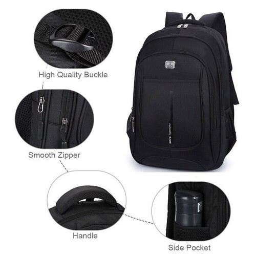 17.3" Men Women Laptop Backpack 40L Large Waterproof Rucksack Travel School Bag - Picture 6 of 7