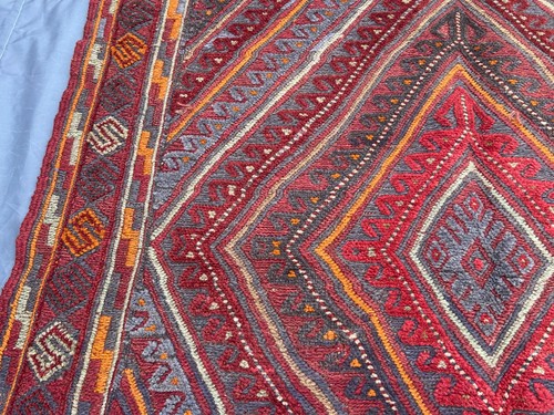 3'10x4'3 – Afghan Handmade Tribal Wool Accent Entryway Rug - Picture 7 of 10