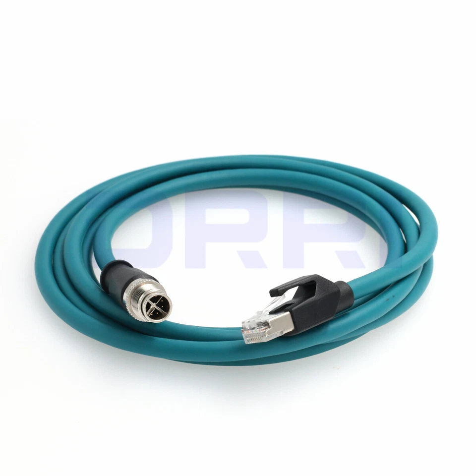 M12 X-coded 8pin-RJ45 Gigabit Ethernet Cat6 Shielded cable fr cognex 262 cameras - Image 2 of 4