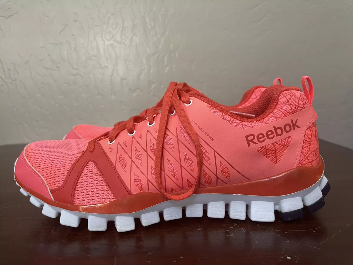 vapor dieta Sarabo árabe Reebok 3D Fuse Frame Womens Size 10 Orange Cushioned Running Shoes | eBay