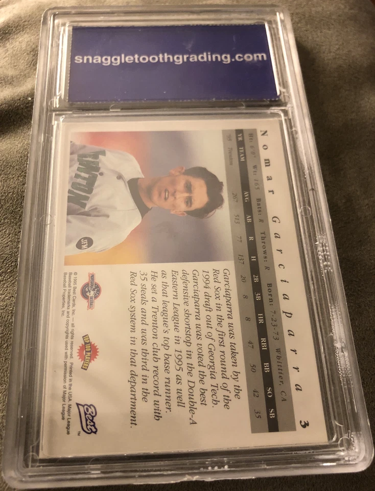 1995 Mejor Top 100 Nomar Garciaparra #3 Trenton Thunder Liga Menor Calificado 8.5 Foto 2 de 4