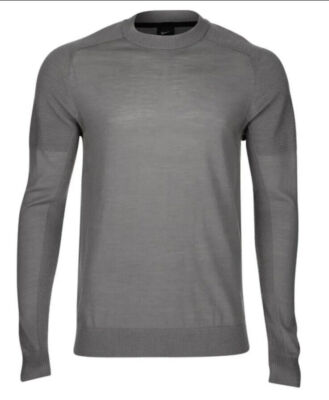 Nike Tiger Woods TW Men's Knit Golf Sweater Dust Grey Sz S