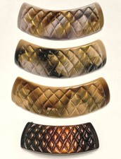 French Hair Clip Large Barrette Alligator Snake Reptile Print New Made in France