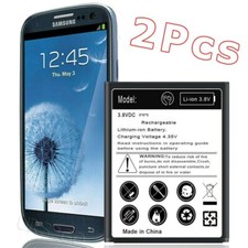 NEW 2x 5250mAh Extended Slim Battery for Samsung Galaxy S 3 III i535 i9300 Phone