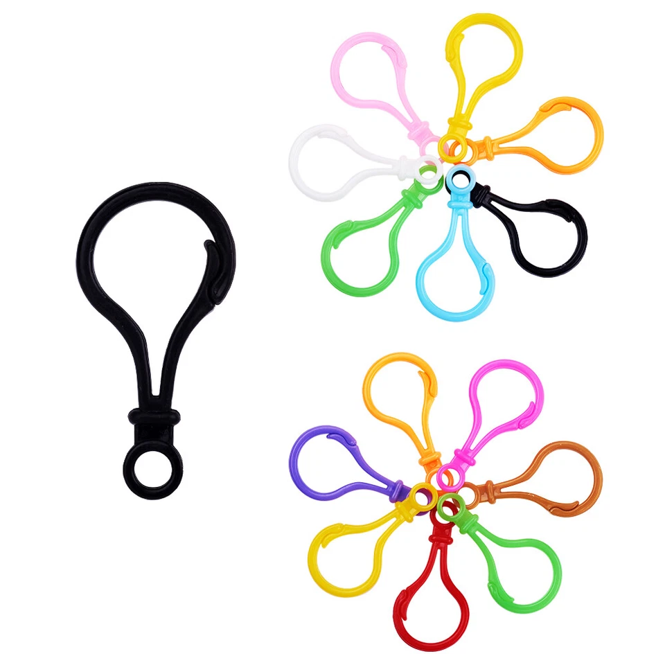 100x Cierres de langosta de plástico para bombilla Clip de gatillo Ganchos a presión Cierre de llavero 51x25 mm Foto 4 de 4