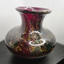 Rare Japanese Hokuyo Glass Vase Aomori, Japan - Mid Century Glass - Murano Style