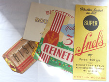 LOT DE 4 BUVARDS - BISCOTTES REINETTE - ROUE D'OR - PRIOR - SNELS -