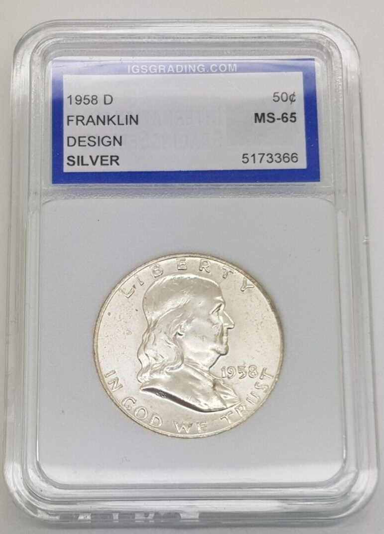 1958- D Franklin Silver Half Dollar | eBay